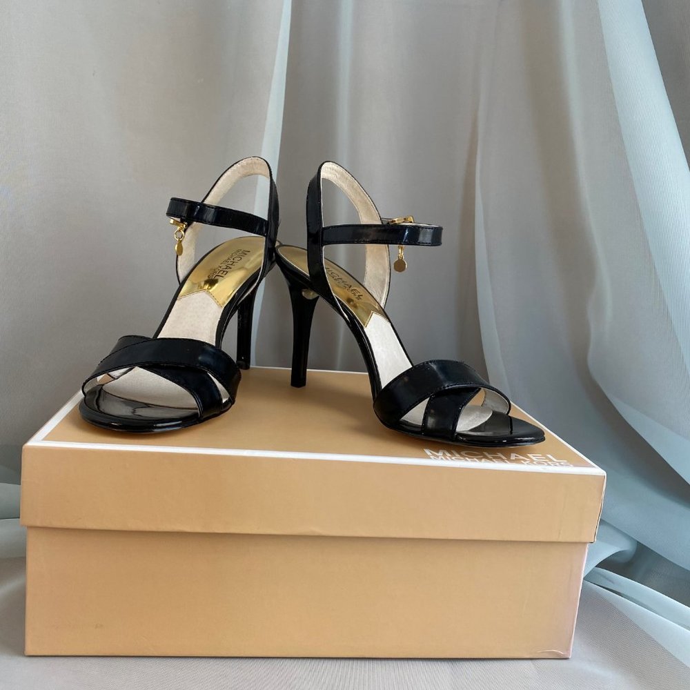 Michael Kors Black Elisa Sandal, 7 ½ M - Picture 12 of 14